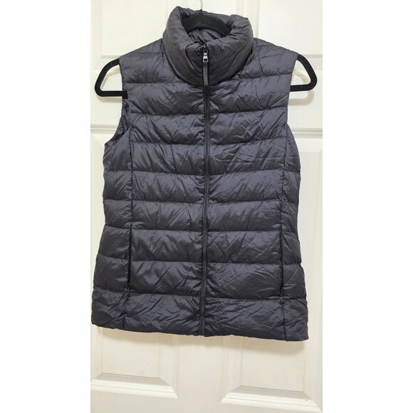 Uniqlo Ultra Light Down Puffer Vest XS Black Water-Repellent Lightweight Quilted - Picture 2 of 9